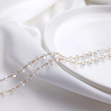 14K Filled 3x4.5MM Zircon Crystal Beads Necklace Chains DIY Jewelry
