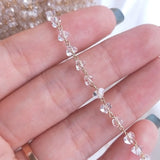 14K Filled 3x4.5MM Zircon Crystal Beads Necklace Chains DIY Jewelry