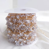 14K True Filled Retention Zircon Crystal Beads Necklace Chains