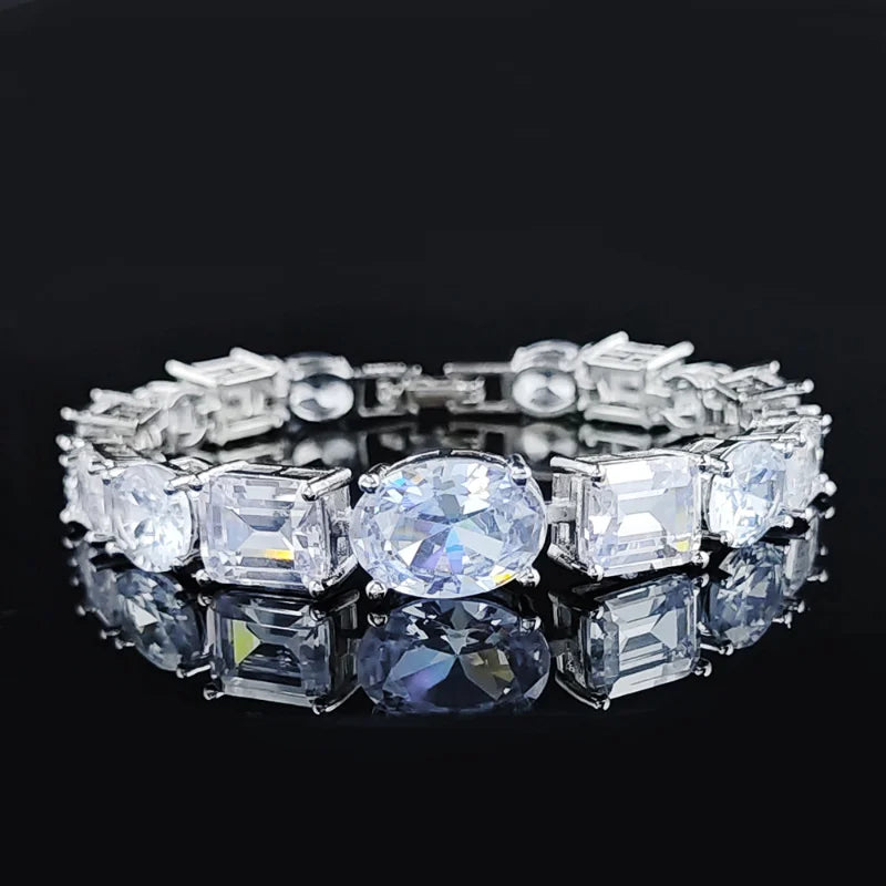 Elegant 14K Lab Diamond Bangle Bracelet for Women