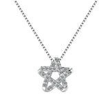 14K Moissanite Necklace 925 Silver 0.5ct Lab Diamond Hexagram Fine Jewelry