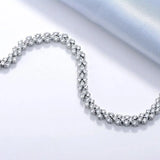 14K Roman Lab Moissanite Diamond Bracelet Wedding Bangle Bridal Jewelry