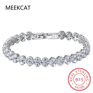 14K Roman Lab Moissanite Diamond Bracelet