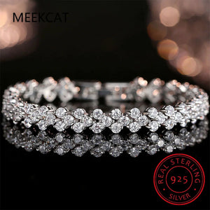 14K Roman Lab Moissanite Diamond Bracelet