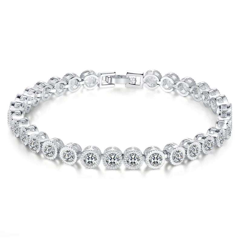 14K Lab Diamond Bangle Bracelet for Women