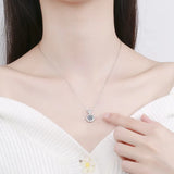 14K 1CT Moissanite Necklace Crown Pendent