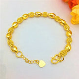 14K Yellow Bracelet Women's Wedding Charms Bracelet Birthday Gift