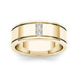14K Yellow Diamond Ring Men Women Classic Anillos De Bizuteria