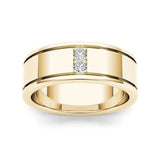 14K Yellow Diamond Ring Men Women Classic Anillos De Bizuteria