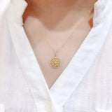14K Yellow Necklace Pendant for Women Pierscionki Jewelry joyas