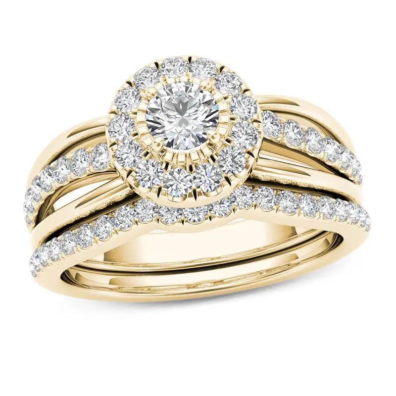 2 Carat Moissanite Yellow Ring for Women