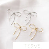 14K Flower Bow Pendant Earrings DIY Material Accessory