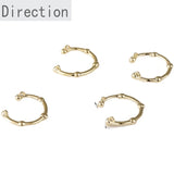14K C-Shaped Cross Bean Ear Clip No Ear Hole Ear Bone Clip Ear Buckle
