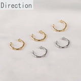 14K C-Shaped Cross Bean Ear Clip No Ear Hole Ear Bone Clip Ear Buckle