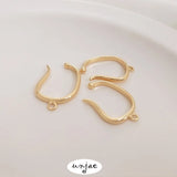 14K Bag Painless Ear Clip Sling Opening Ring Hand Earrings Accessories