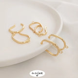 14K Bag Painless Ear Clip Sling Opening Ring Hand Earrings Accessories