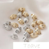 14K Diamond-Shaped Pleated Ball Bead for DIY Bracelet