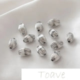 14K Diamond-Shaped Pleated Ball Bead for DIY Bracelet