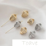 14K Pleated Water Drop Beaded Bracelet DIY Material 6pcs