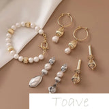 14K Pleated Water Drop Beaded Bracelet DIY Material 6pcs
