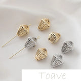 14K Pleated Water Drop Beaded Bracelet DIY Material 6pcs