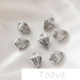 14K Pleated Water Drop Beaded Bracelet DIY Material 6pcs