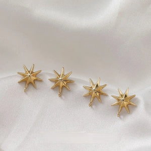 14K Bag Star Studs Earrings DIY Accessories
