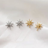 14K Bag Star Studs Earrings DIY Accessories