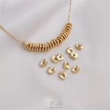 14K Small Broken Spacer and Silver Bead Gasket DIY Accessories