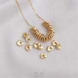 14K Small Broken Spacer and Silver Bead Gasket DIY Accessories