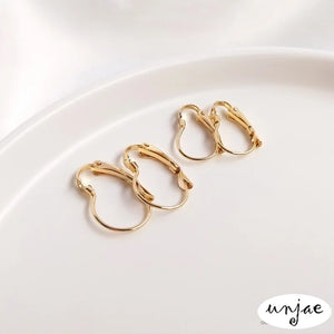 14K Real Color-Preserving Spring Ear Hook Earring Accessories