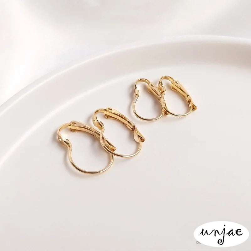 14K Real Color-Preserving Spring Ear Hook Earring Accessories