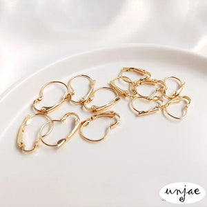 14K Real Color-Preserving Spring Ear Hook Earring Accessories