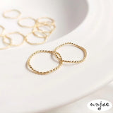 14K Color-Preserving Wave Ring for Women
