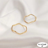 14K Color-Preserving Wave Ring for Women