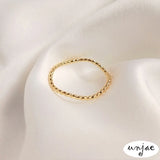 14K Color-Preserving Wave Ring for Women