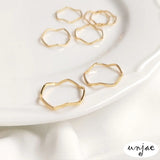 14K Color-Preserving Wave Ring for Women