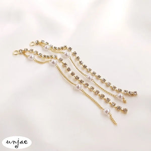 14K Zircon Pearl Tassel Earrings DIY Jewelry Pendant