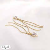 14K Zircon Pearl Tassel Earrings DIY Jewelry Pendant