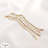 14K Zircon Pearl Tassel Earrings DIY Jewelry Pendant
