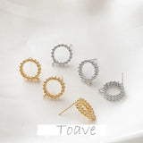 14K Copper and Gold Plated Round Bead Chain Earrings DIY Material