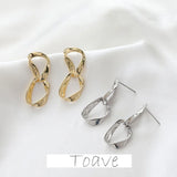 14K Gold-Plated Double-Buckled Earrings