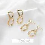 14K Gold-Plated Double-Buckled Earrings