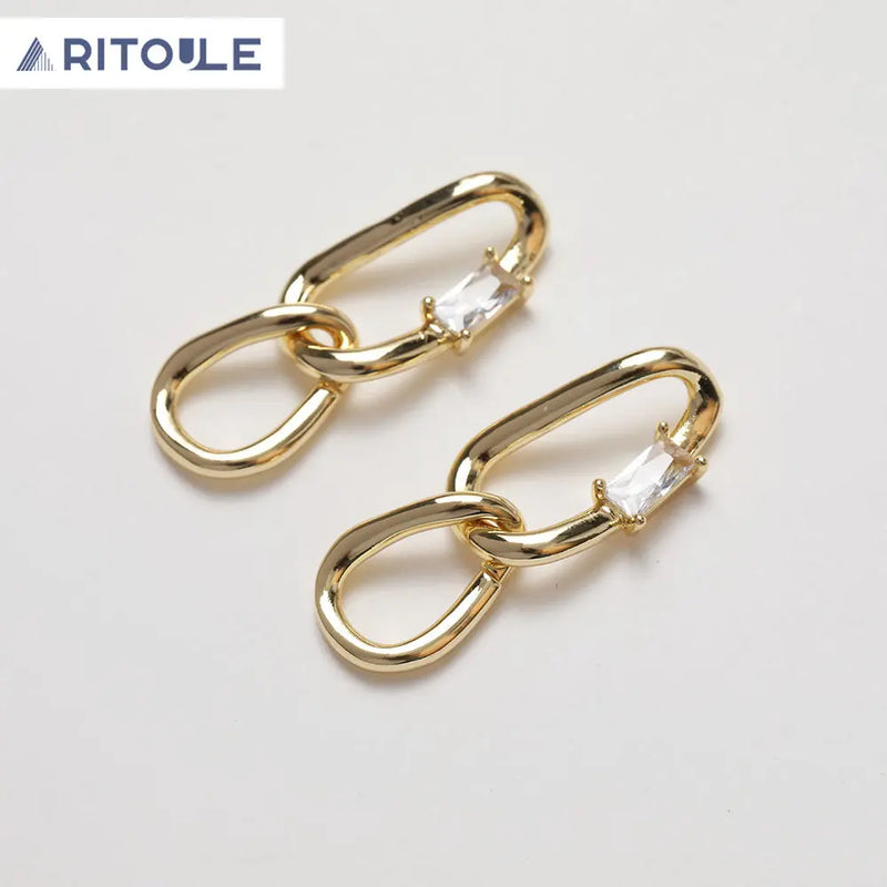 Zircon Link Button Jewelry Set