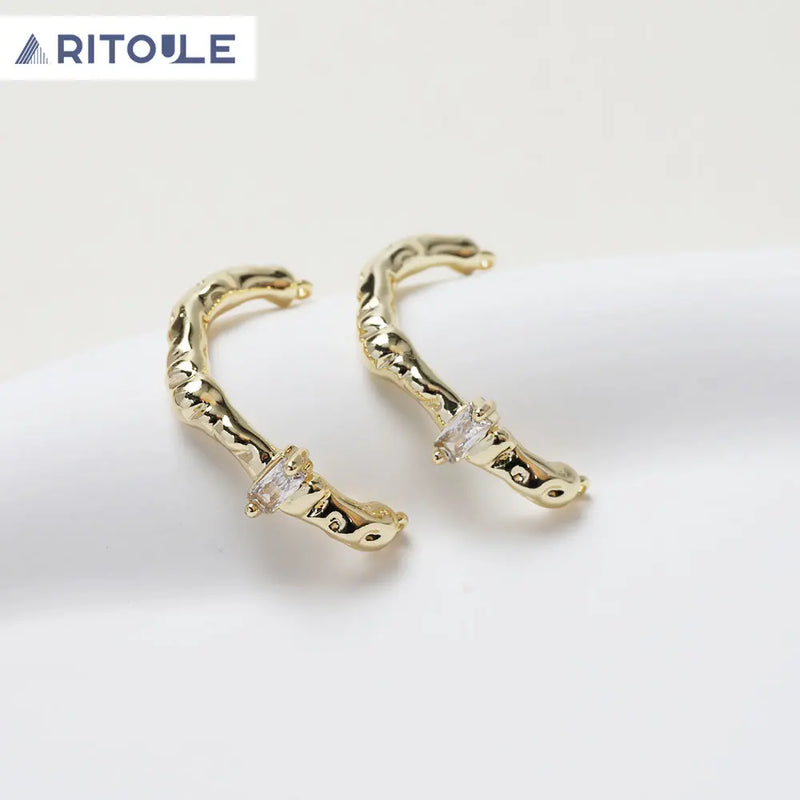 14K Electroplated Irregular Ring DIY Material Accessories