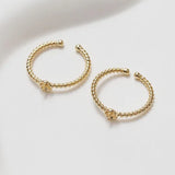 14K Electroplated Fried Dough Twists Ring Holder
