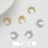14K Gold Plated Zircon Water Drop Pendant DIY Necklace Earring Accessory