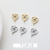 14K Electroplating Love Eyes Double Hanging DIY Jewelry Making Material