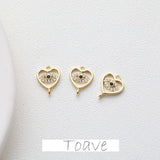 14K Electroplating Love Eyes Double Hanging DIY Jewelry Making Material