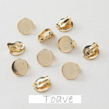 14K Electroplating Ear Clip Round Support Ring DIY Tray Accessory
